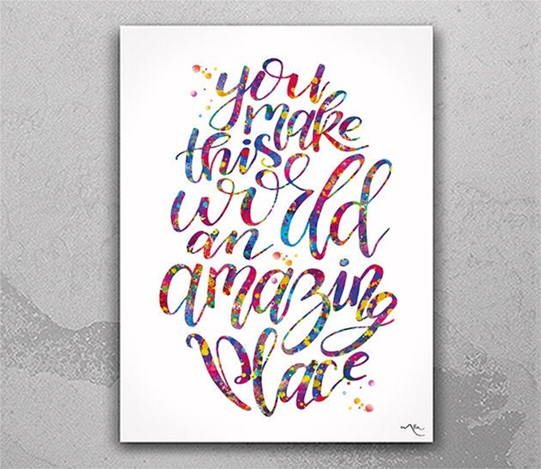 Love Quote Watercolor Print Friendship Friend for Him for Her ...