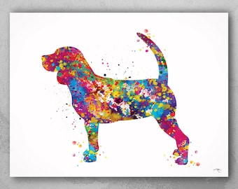 Beagle Dog Art Watercolor Dog Print Pet Gift Pet Dog Love Friend Dog Beagle Poster Puppy Gift Dog Art Wall Art Doglovers Gift Dog Print-981
