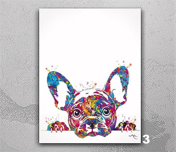 Peeking Dog Watercolor Print Peek a Boo Puppy Love Wall Art Hide and Seek Dog Pet Love New Dog Wall Decor Nursery For Kids Funny Dogs -2849
