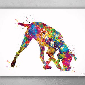 Hungarian Vizsla Dog Watercolor Print Magyar Dog Pet Gift Dog Love Puppy Friend Dog Art Customizable Animal Poster Vizsla Poster Dogart-1451