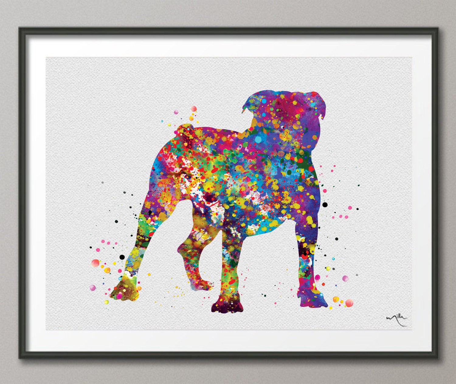French Bulldog Art Watercolor Print Francais Dog Art Dog Painting Dog Print Gift