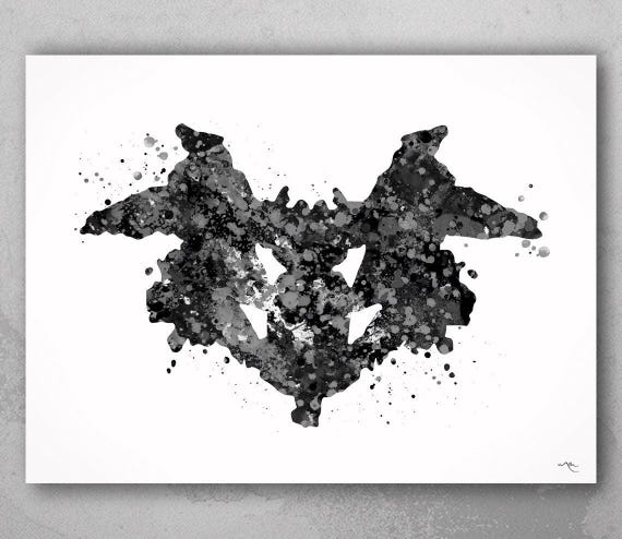 Rorschach Inkblot Test Art Print | Psychology Decor-007