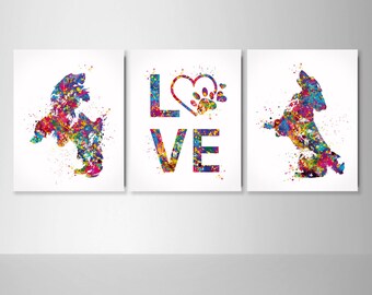 Cocker Spaniel Watercolor Print Set: Dog Lover Wall Art-1596