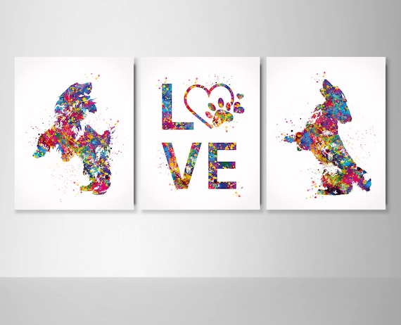 Cocker Spaniel Watercolor Print Set: Dog Lover Wall Art-1596