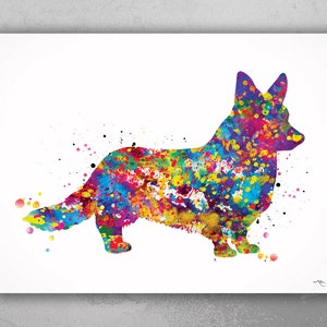 Cardigan Welsh Corgi Watercolor Dog Print Corgi Dog Art Gift Pet Dog Love Friend Animal Dog Poster Dog Art Dog Lovers Gift Corgi Poster-1219