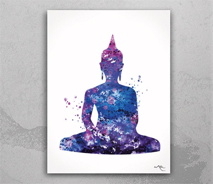 Discover Buddha Watercolor Art Print Wall Art Poster