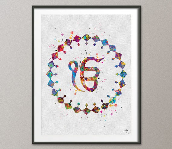 Ek Onkar 2 Watercolor Print Poster Wall Decor Art Khanda Wall Decor Art Sikh Art