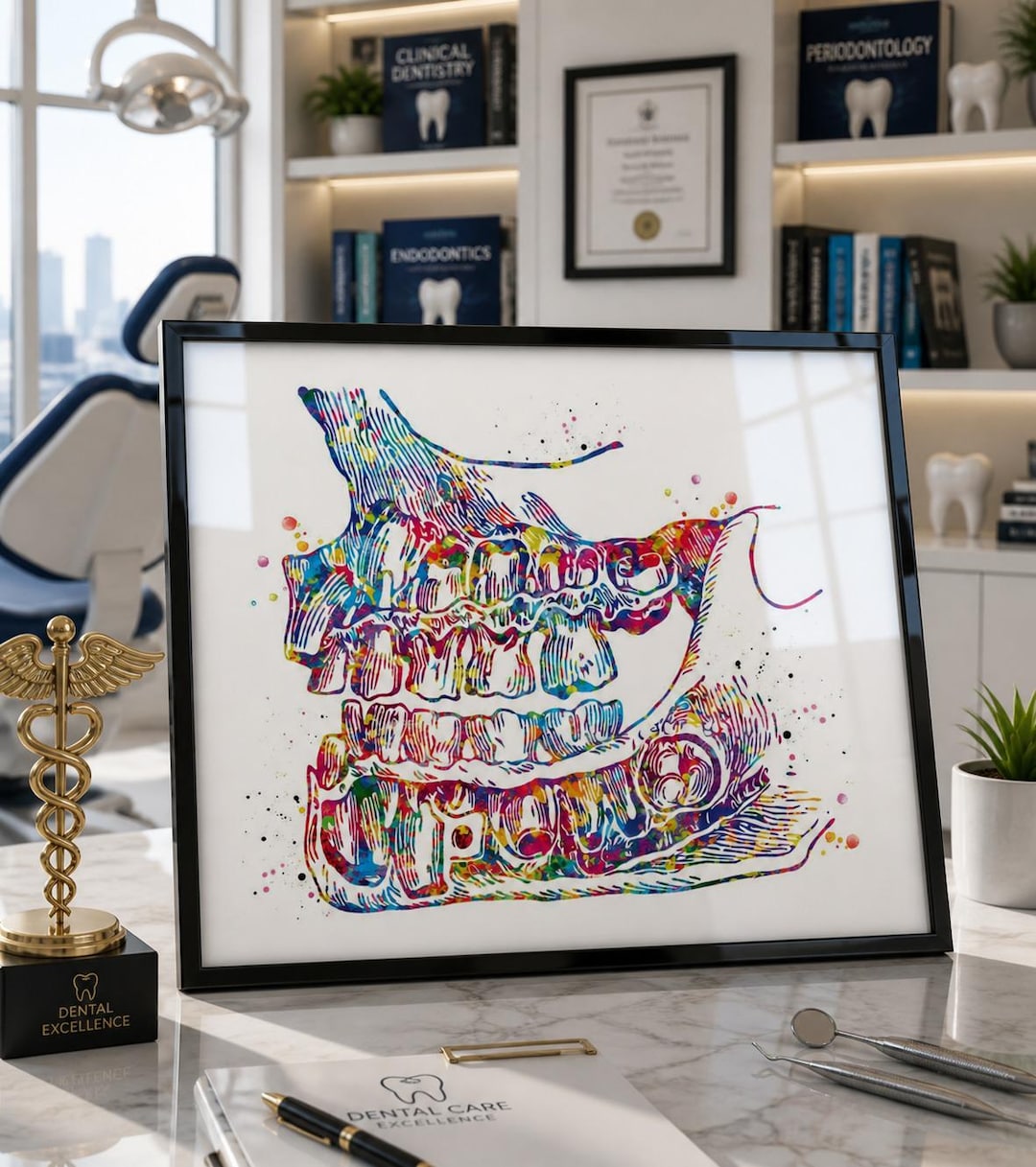 Teeth Artoc Watercolor Teeth Anatomy Art Print, Dental Clinic Decor-2148 - Etsy