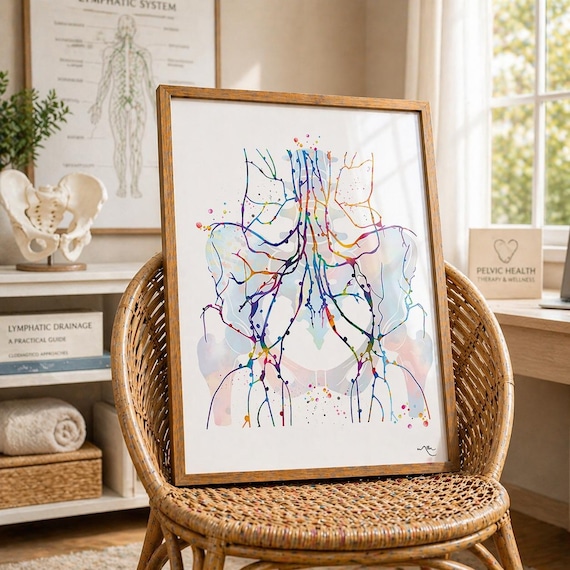 Lymphatic Drainage Of The Pelvis,  Female Pelvic and Inguinal Lymph Nodes Print-3043