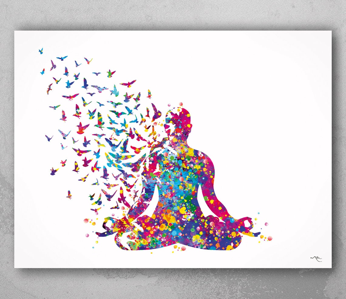 Yoga Poster Leinwandbild „Namaste“ – 30x20 Cm, Auf Keilrahmen, Made In Germany