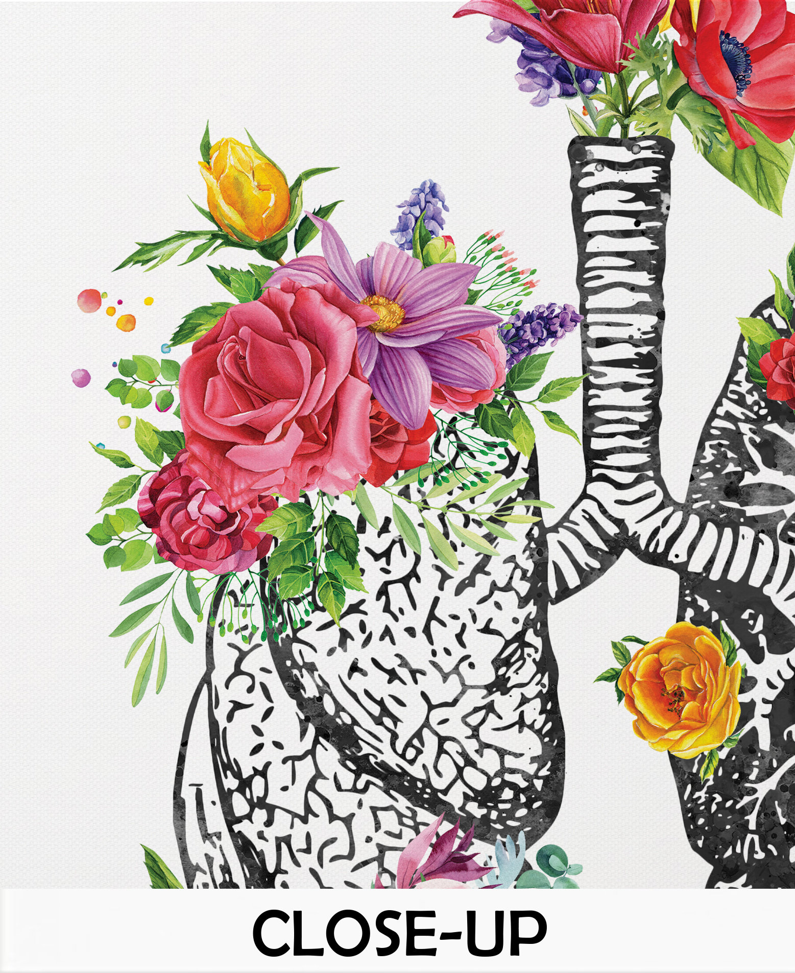 Lungs Floral Anatomy Watercolor Print Flowers Medical Art Etsy