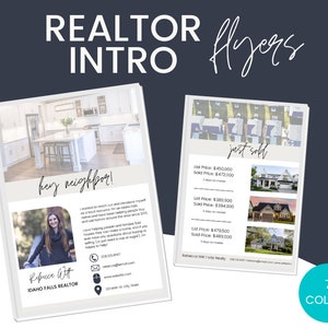 Realtor Introduction Flyer, Realtor Introduction Letter, Real Estate Introduction, Real Estate Introduction Template, Real Estate Marketing