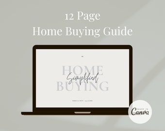 12 Page Real Estate Buyer Guide for Canva, Home Buying Guide, Realtor Home Buyer Guide, Real Estate Buyers Guide for 2023