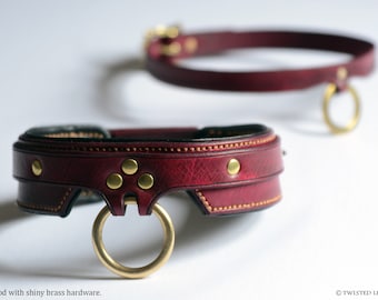 Collare BDSM, Collare da schiavo in pelle, Bondage, Sottomesso, Abbigliamento fetish personalizzato, Choker, Perversione
