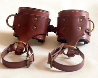 Leather 5-way Hogtie - BDSM, Bondage Hogties, Fetish - Etsy