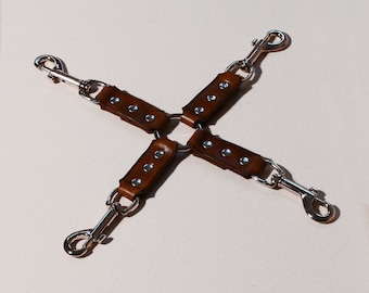 Leather 4-way Hogtie - BDSM, bondage hogties, fetish