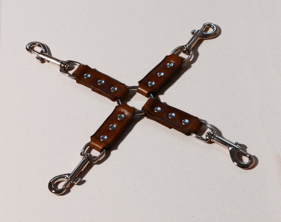 Leather 4-way Hogtie - BDSM, Bondage Hogties, Fetish - Etsy