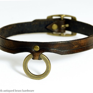 Leder Choker, Sub Halsband, Gothic, Fetisch Kleidung, Alternativ, Day Collar, Kink