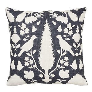 Schumacher Chenonceau in Charcoal Decorative Pillow Cover, 18X8&quot; 20X20&quot;, Euro Pillow, Lumbar Pillow, Made to Order.