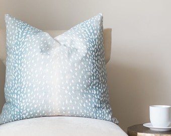 Spa Antelope  Pillow Cover,  Lumbar Pillow, Accent Pillow, Throw Pillow Cover, Pillow Cushion, Aqua, Decorative Pillow cover. VERN YIP Aqua.