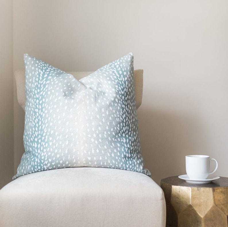 Navy Blue Antelope Pillow Cover Square Euro Sham Lumbar Etsy