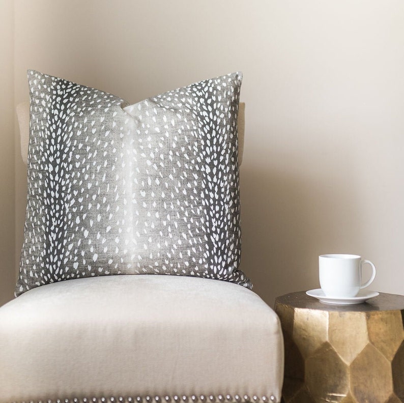 Navy Blue Antelope Pillow Cover Square Euro Sham Lumbar Etsy