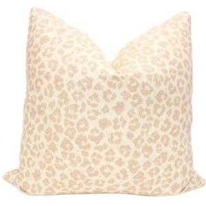 Cheetah Pillow Cover, Pink  Animal Print  Pillow Cover, Pink Designer Pillow cover, Blush Pink Cheetah/ Leopard Pillow, Designer Fabric
