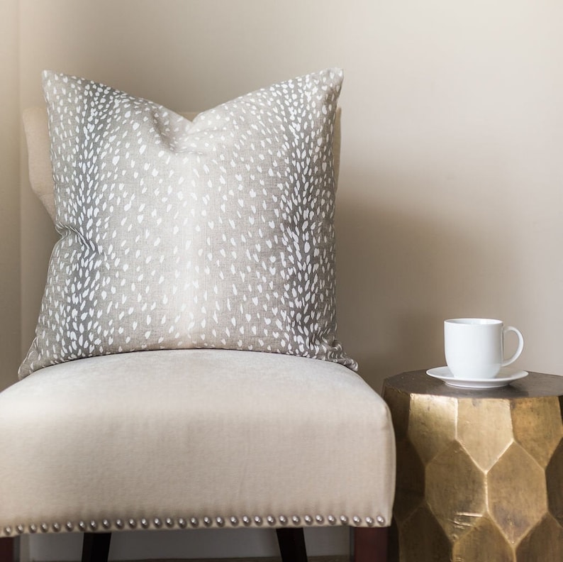 Navy Blue Antelope Pillow Cover Square Euro Sham Lumbar Etsy