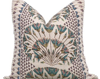 Anna French Cairo Eggplant Decorative Pillow Cover 18x18, 20x20, 22x22, Euro Shams or Lumbar Thibaut Pillow Cover, Designer Throw Pillows.