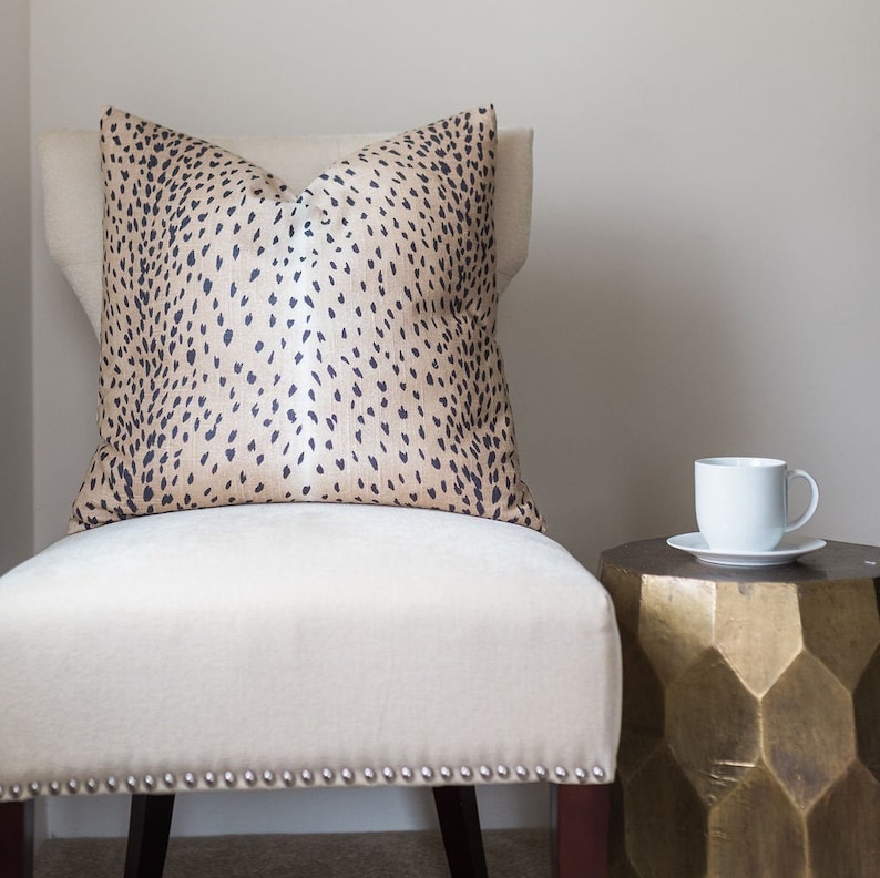 Navy Blue Antelope Pillow Cover Square Euro Sham Lumbar Etsy