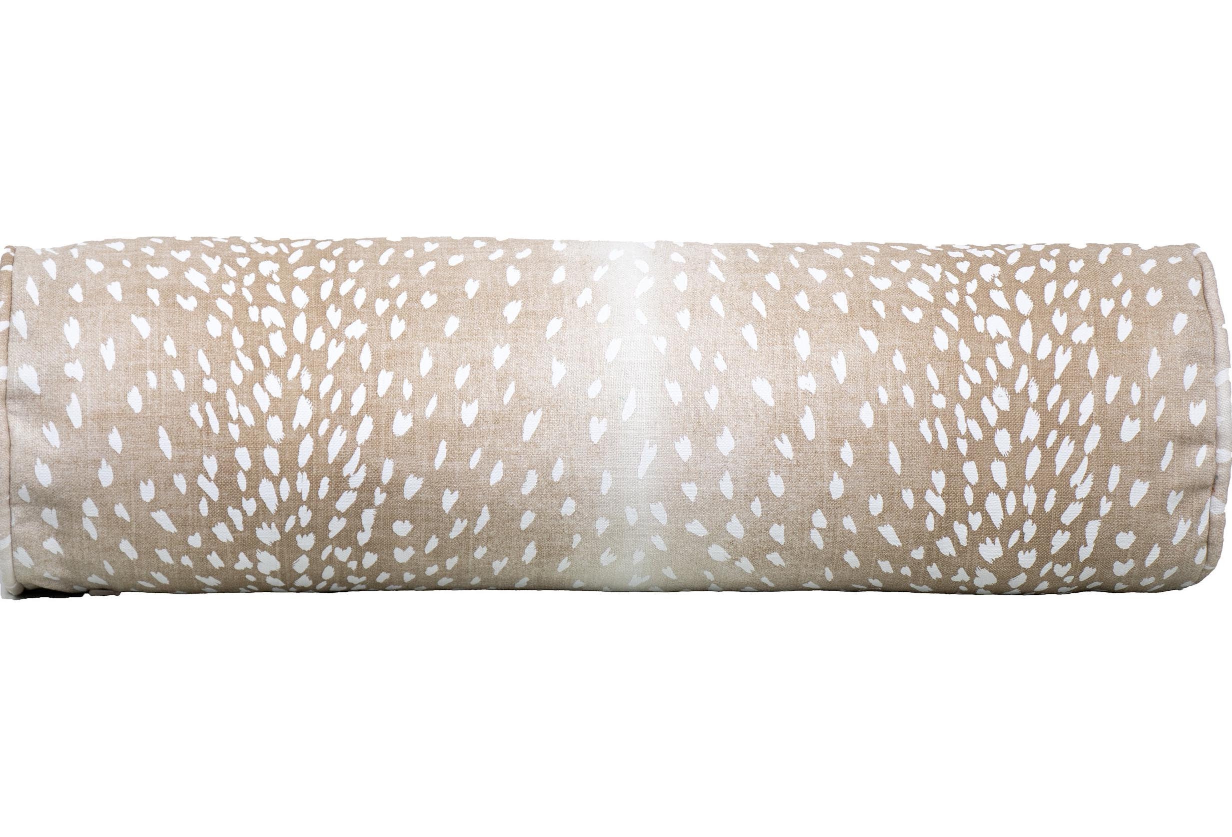Fawn Beige Bolster Pillow Cover, Rectangle Pillow Cover, Antelope Lumbar Pillow , Antelope Throw Pillow Accent, Vern Yip Fawn Linen