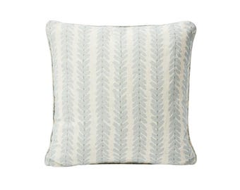 Schumacher Woodperry in Blue Decorative Pillow Cover, 18X8" 20X20", Euro Pillow, Lumbar Pillow, Made to Order.