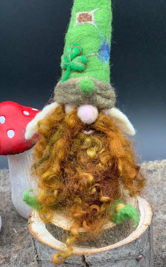 Irish Leprechaun/needle Felted Gnome/ Fairy Folk/ Brownie Etsy