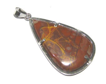 noreena Jasper pendant silver 925% red