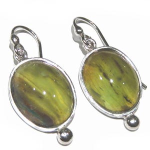 chrysoprase earrings silver 925%