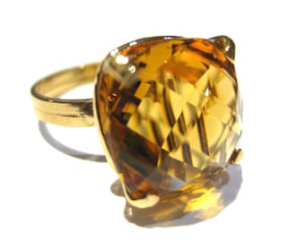 bague Citrine 0r 750% ( 18k )