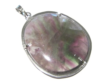 fluorite pendant silver 925%