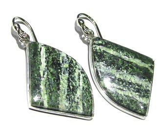 boucles d'oreilles Swiss Green Opal argent 925% vert