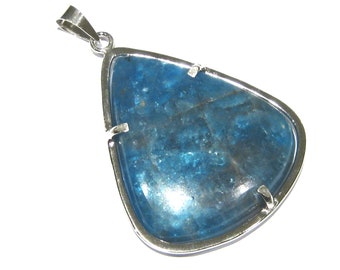 pendentif apatite bleu argent 925%