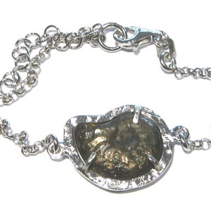 bracciale ammonite fossile