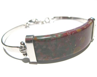 Jasper bracelet silver 925%