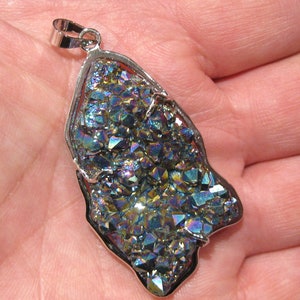 pendentif quartz aura argent 925% image 4