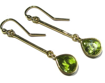 Olivin  peridot Ohrringe Gold 18 k