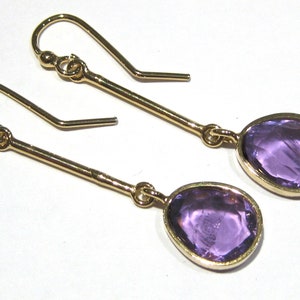 amethyst earrings   Gold 18 k