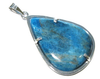 blue apatite pendant silver 925%