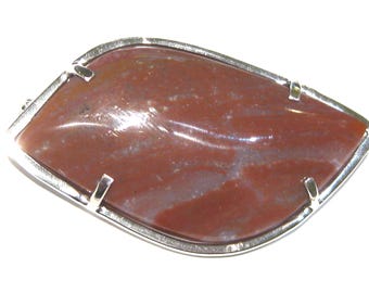 Jaspis Brosche Silber 925%