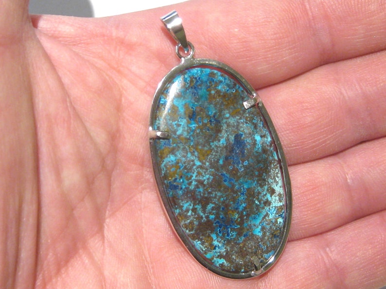 azurite pendentif argent 925% image 4