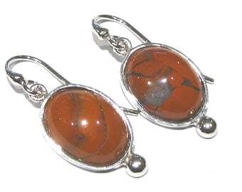 Jasper earrings silver 925%