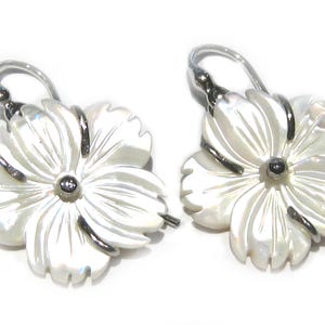 flower earrings silver 925%