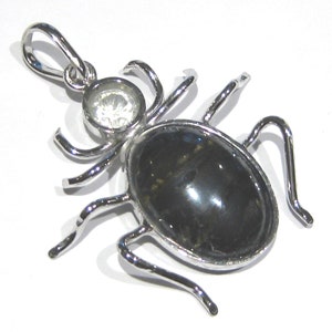 beetle iron eye pendant  silver 925%